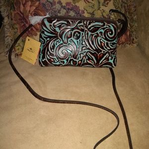 Patricia Nash tooled turquoise Melissana Bag